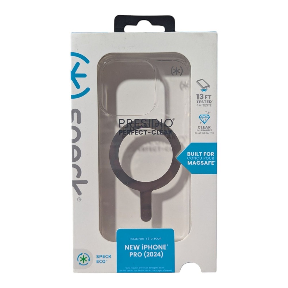 E7. Speck Presidio Perfect-Clear Magsafe Case for iPhone 16 Pro - Clear (Used)